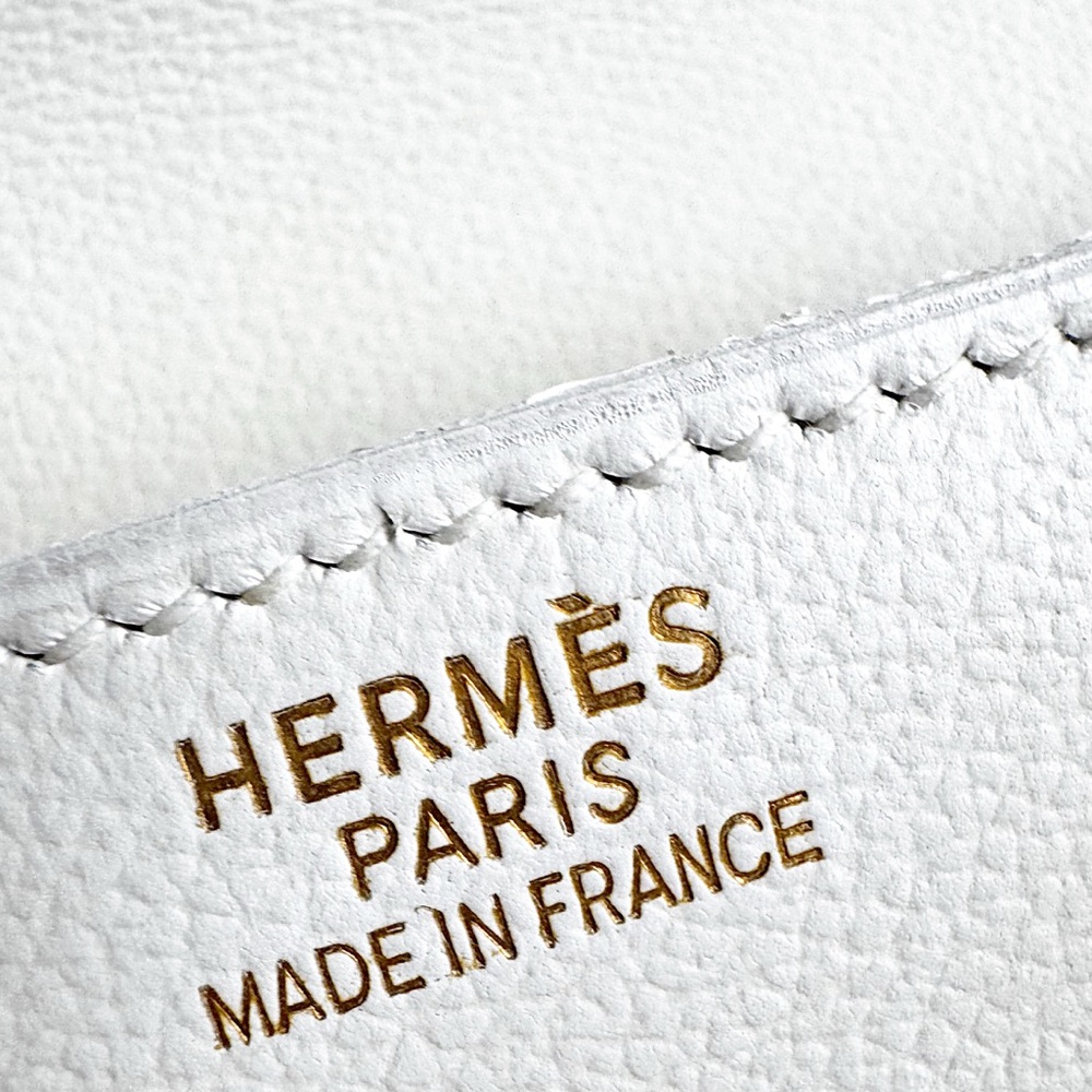 SOLD🔥Hermes Quirus II White Leather Box Briefcase Men Women work laptop satchel - Picture 10 of 12